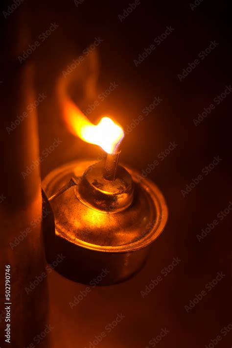 Malay Tradition Kerosene Oil Lamp Or Pelita During Hari Raya Aidilfitri