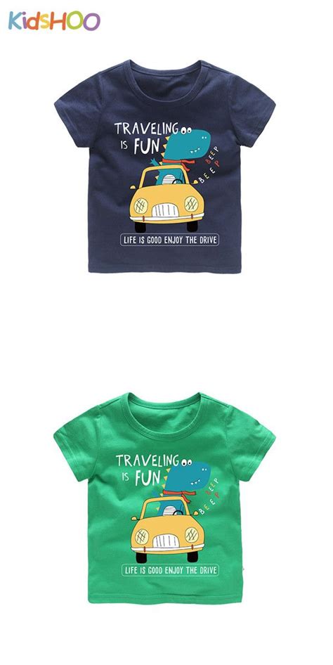 Prints Cartoon Dinosaur T Shirt Prints Car T Shirt Kids Wear Boys