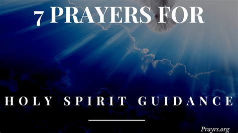 7 Holy Prayers To The Holy Spirit For Guidance Prayrs