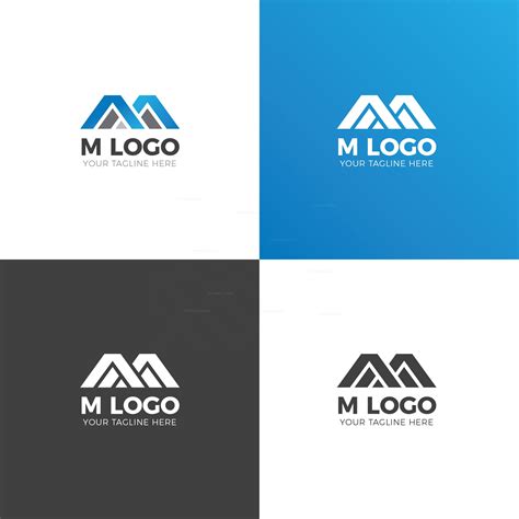 M Modern Logo Design Template Graphic Prime Graphic Design Templates