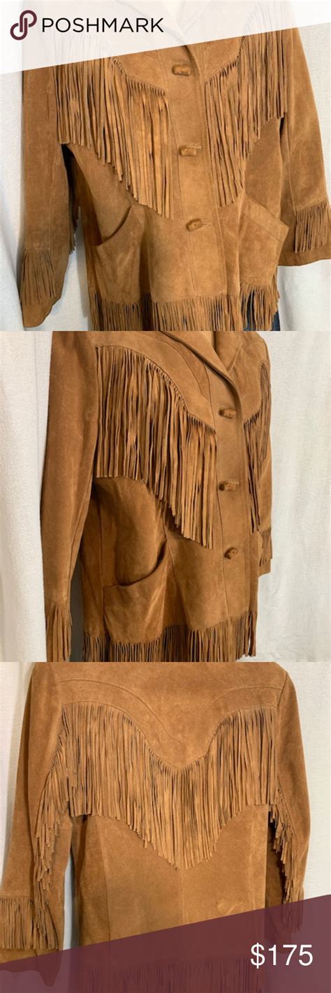 Vintage Pioneer Wear Suede Fringe Jacket