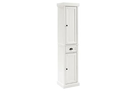 Crosley Seaside Tall Linen Cabinet Ashley Furniture Homestore