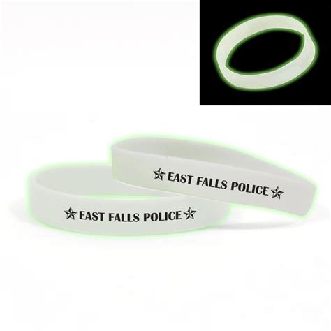 Red, orange, yellow, green, blue, purple, pink, and white. Glow in the Dark Wristband Bracelet | Foremost Promotions