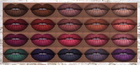 Alaina Vesna Shana Lipstick Sims 4 Downloads