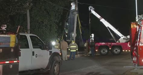 Watch Driver Rescued From Car Stuck In Power Lines After ‘freak