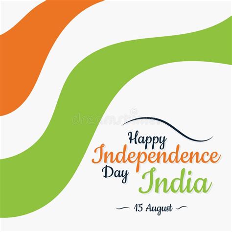 happy independence day india 15 august man hoisting indian flag greeting poster illustration