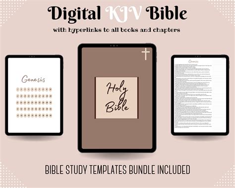 Digital Kjv Journaling Bible With Hyperlinks Hyperlinked Etsy