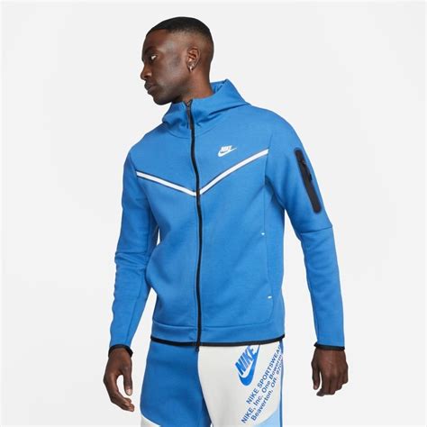 Nike Sportswear Tech Fleece Full Zip Up Hoodie University Blue Dark