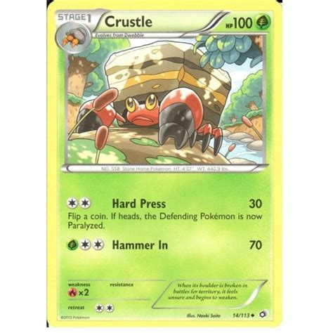 Pokemon Trading Card Game 14113 Crustle Uncommon Bw 11 Legendary