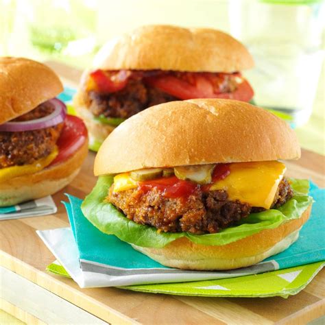 Oven Baked Burgers Recipe Taste Of Home