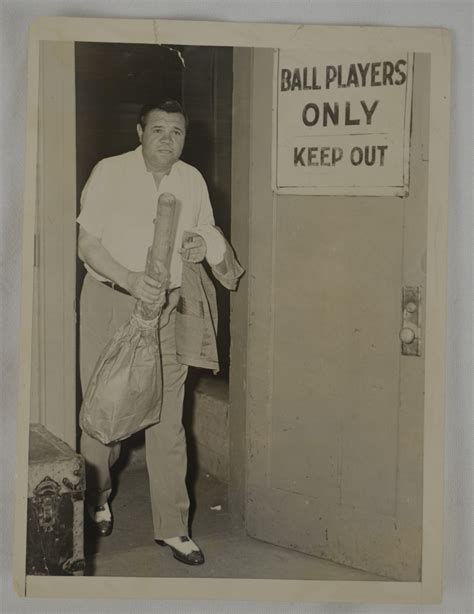 Lot Detail Babe Ruth Original ACME Wire Photo W Baseball Bat