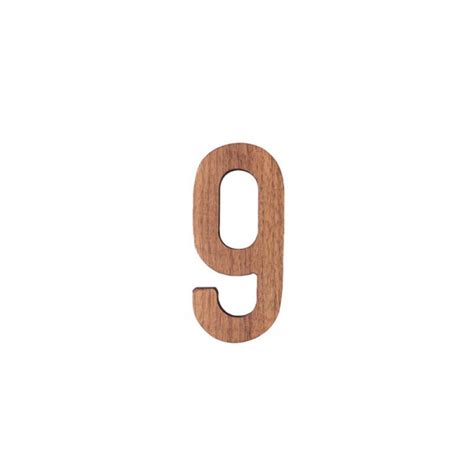 Black Walnut Wooden Number 9 Wood Slices Sign Board For Solid Wood