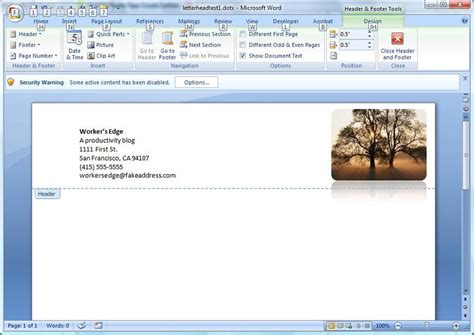 See how to create a microsoft word letterhead template using the document header and footer areas. Create a letterhead template in Microsoft Word - CNET