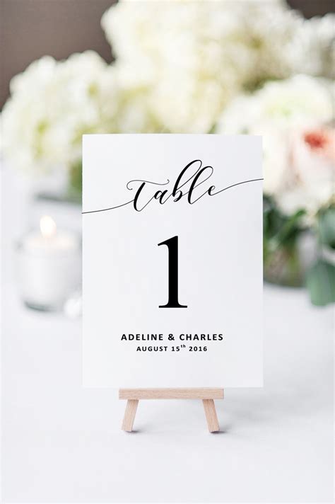Pritnable Wedding Table Numbers Wedding Table Numbers Diy Table