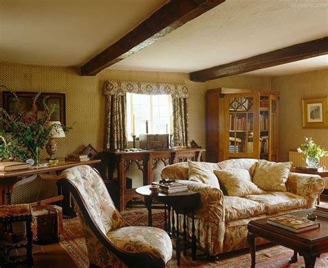 Floral Chintz And Chic Wallpaper In This Golden English Sitting Room