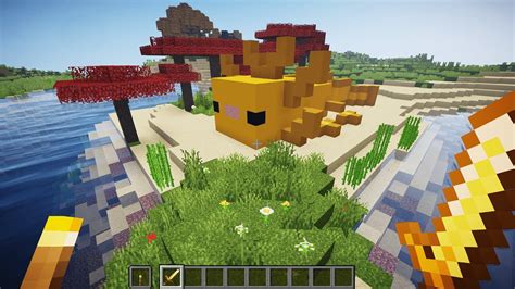 Minecraft Build A Golden Axolotl House In 5 Steps Easy Tutorial 5