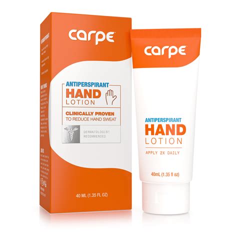Carpe Antiperspirant Hand Lotion Dermatologist Recommended Non