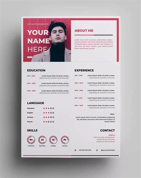 Resume Design Templates Ai Eps A4 Paper Size Download Resume Layout