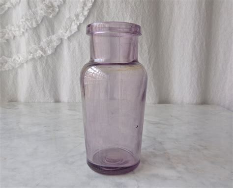 Vintage Purple Glass Bottle Circa 1910s Etsy Purple Glass Purple Bottle Glass Bottles