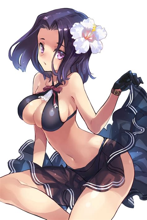 Fondos de pantalla Tatsuta KanColle Colección Kantai Chicas anime bikini escote x