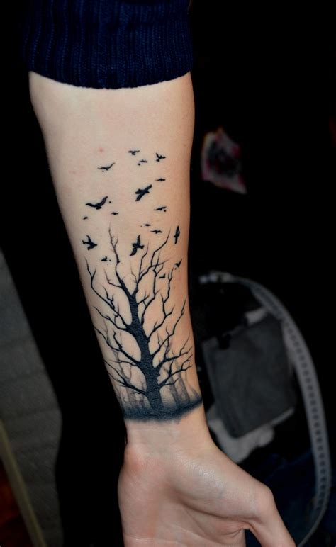 Tree Tattoo With Birds