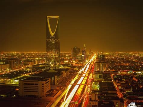 Sunset Over Riyadh Riyadh Saudi Arabia Pacificstock Canvas