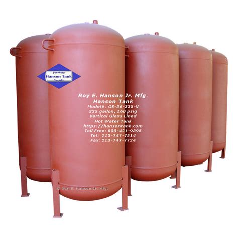 Commercial Hot Water Storage Tanks Glass Lined Asme HLW