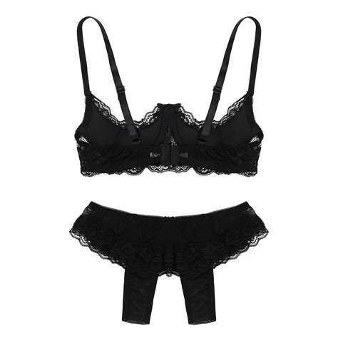buy women lace bra balconette 1 4 cup unlined shelf bra with low rise briefs underwear online at