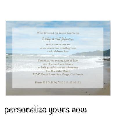 Wedding Vow Renewal By The Beach Invitation Vowrenewal Renewalofvows Renewingweddingvows