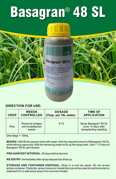 Maybe you would like to learn more about one of these? Basagran 48 SL Selective Herbicide - DIYPEST Do It Yourself Pest Control Philippines