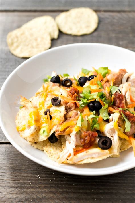 Bake until the cheese is bubbly, 7 to 8 minutes. Grilled Chicken Nachos - Real Food Real Deals
