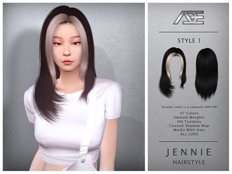 The Sims Resource Jennie Style 1 Hairstyle