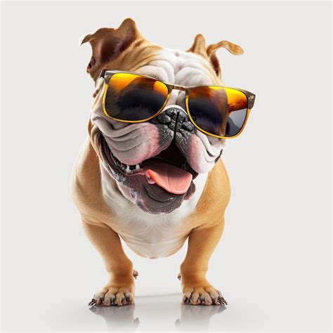 Premium Photo Ai Generated Illustration Dog Wearing Sunglasses