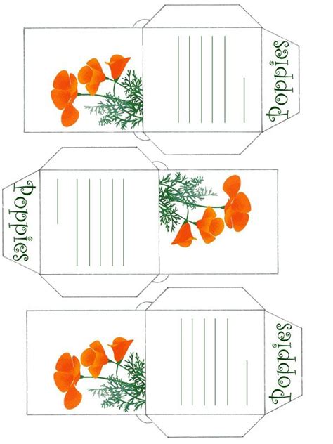 Printables Seed Packet Template Flower Seeds Flower Printable