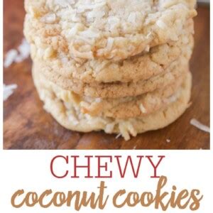 Easy Coconut Cookies Chewy Delicious Lil Luna