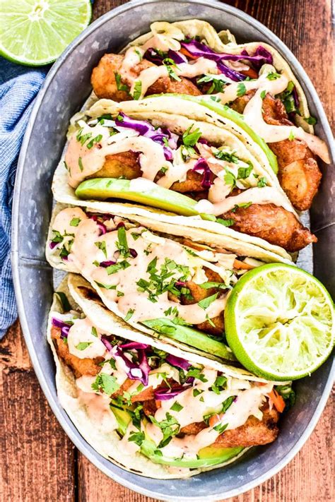 Baja Fish Tacos Recipe Fish Tacos With Cabbage Fish Tacos Recipe