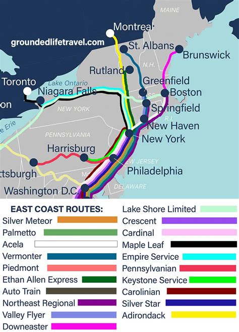 Amtrak Map And Route Guide Grounded Life Travel