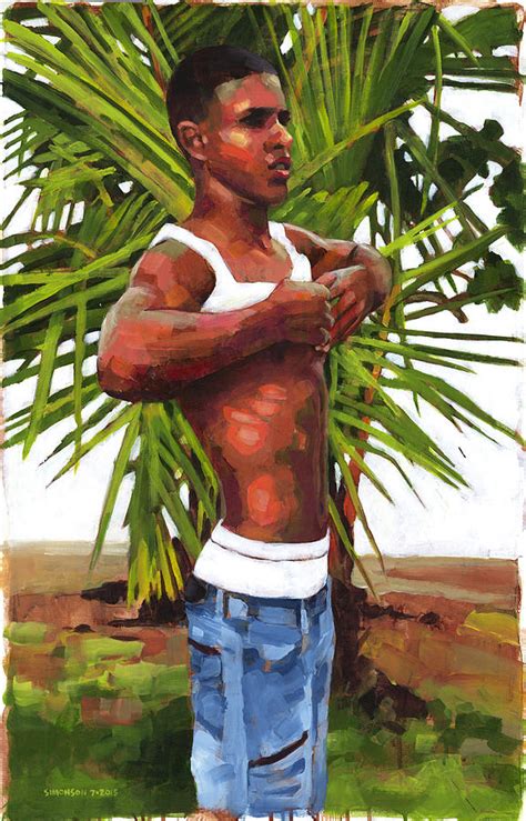 Dominican Beach Painting By Douglas Simonson