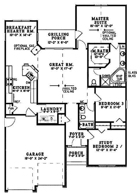 Ranch Style House Plan 3 Beds 2 Baths 1489 Sqft Plan 17 3224