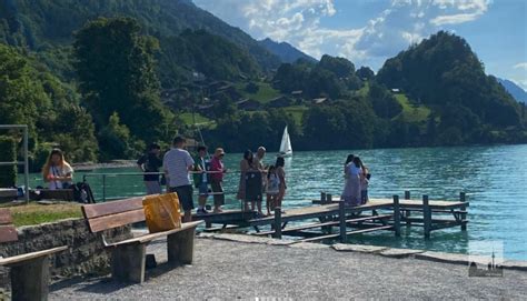 Lake Brienz Landing Stage In Iseltwald City Traveller Europe