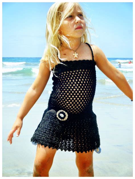 Items Similar To Crochet Girls Dress Or Beach Cover Up On Etsy