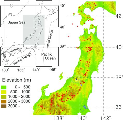 Natural location map of japan. Jungle Maps: Map Of Japan Mountains