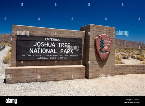 National Park Service Welcome Sign To Joshua Tree National Park