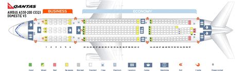 Seat Map And Seating Chart Airbus A330 200 Domestic V3 Qantas Boeing