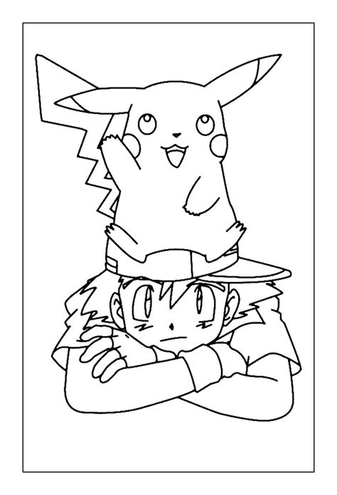 55 Free Printable Ash Pikachu Coloring Page Aiumuafartei