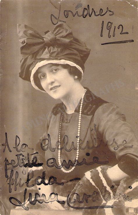 Lina Cavalieri Autograph Signed Photograph 1912 Tamino