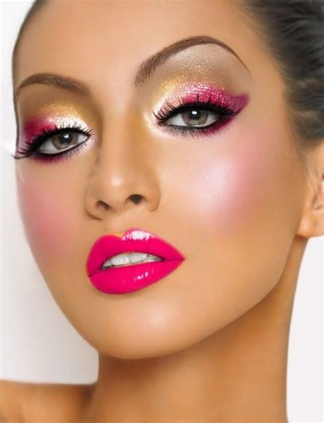 Glam Attractions Christmas Makeup Cheer Makeup Pink Eye Makeup