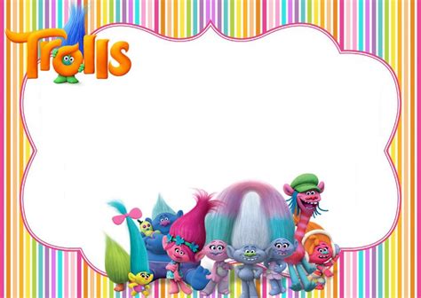 Trolls Birthday Invitations Printable Free