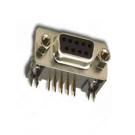 Db9 Female Right Angle Pcb Mount Connector 9 Pin