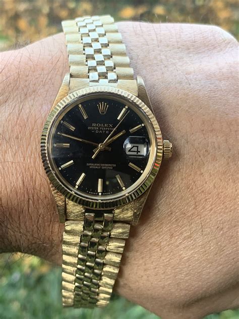 Vintage Rolex Gold Oyster Perpetual Date Model From Carr Watches